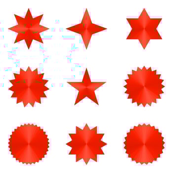 Star sticker label icon shape set abstract background vector illustration