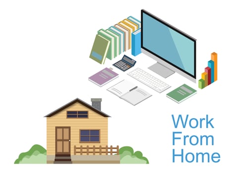 work from home, covid-19, Disease, Coronavirus 2019-nCoV concept vector
