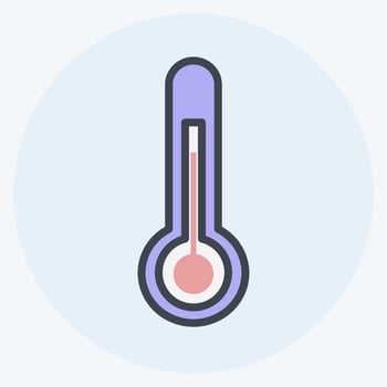 Icon Temperature Check. suitable for Spring symbol. color mate style. simple design editable. design template vector. simple symbol illustration vector