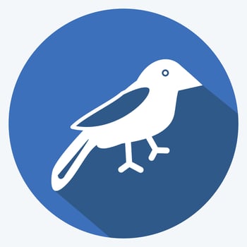 Icon Bird. suitable for Spring symbol. long shadow style. simple design editable. design template vector. simple symbol illustration vector