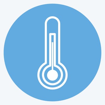 Icon Temperature Check. suitable for Spring symbol. blue eyes style. simple design editable. design template vector. simple symbol illustration vector