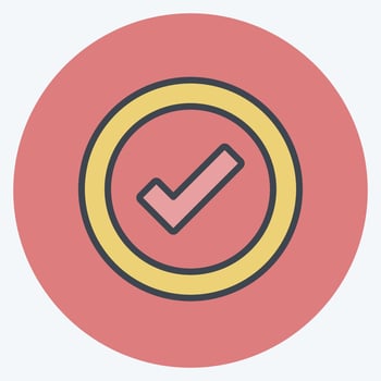 Icon Quality Control. suitable for IT Services symbol. color mate style. simple design editable. design template vector. simple symbol illustration vector