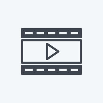 Icon Video and Animation.. suitable for IT Services symbol. line style. simple design editable. design template vector. simple symbol illustration vector