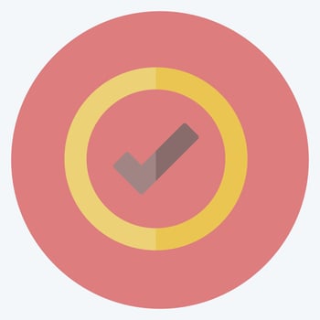 Icon Quality Control. suitable for IT Services symbol. flat style. simple design editable. design template vector. simple symbol illustration vector