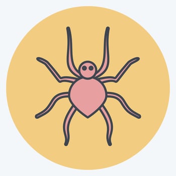 Icon Spider. suitable for animal symbol. color mate style. simple design editable. design template vector. simple symbol illustration vector