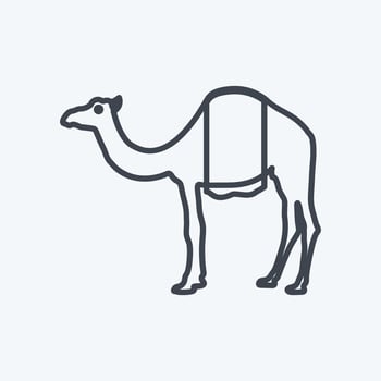 Icon Camel. suitable for animal symbol. line style. simple design editable. design template vector. simple symbol illustration vector