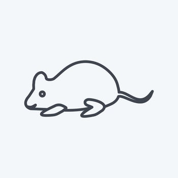 Icon Mouse. suitable for animal symbol. line style. simple design editable. design template vector. simple symbol illustration vector
