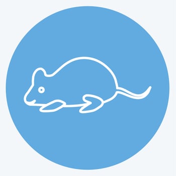Icon Mouse. suitable for animal symbol. blue eyes style. simple design editable. design template vector. simple symbol illustration vector