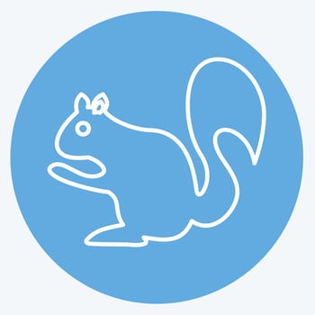 Icon Squirrel. suitable for animal symbol. blue eyes style. simple design editable. design template vector. simple symbol illustration vector