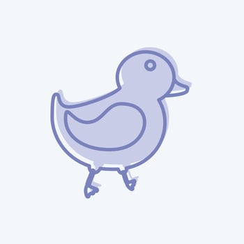 Icon Duck. suitable for animal symbol. two tone style. simple design editable. design template vector. simple symbol illustration vector