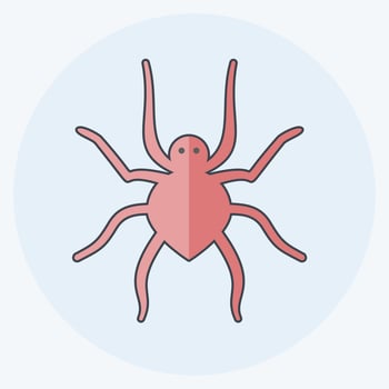 Icon Spider. suitable for animal symbol. flat style. simple design editable. design template vector. simple symbol illustration vector