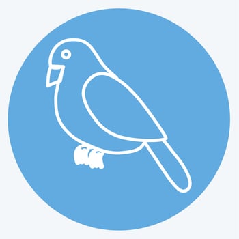 Icon Bird. suitable for animal symbol. blue eyes style. simple design editable. design template vector. simple symbol illustration vector
