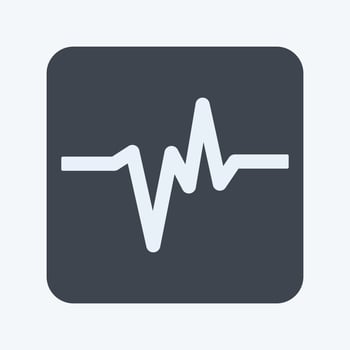 Icon Earthquake Reading. suitable for disasters symbol. glyph style. simple design editable. design template vector. simple symbol illustration vector