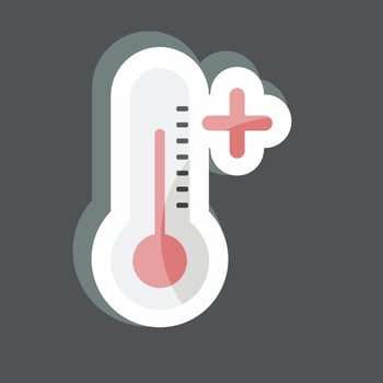 Sticker Heat Wave. suitable for disasters symbol vector