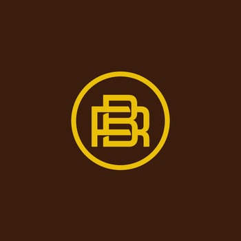 letter B R logo. simple but creative vector