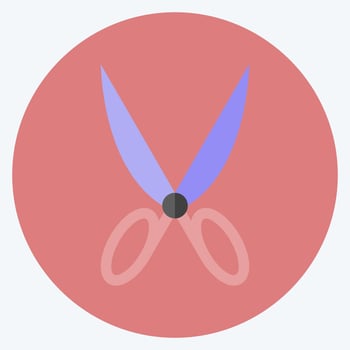Icon Pair of Scissors 1. suitable for Tailor symbol. flat style. simple design editable. design template vector. simple symbol illustration vector