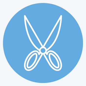 Icon Pair of Scissors 1. suitable for Tailor symbol. blue eyes style. simple design editable. design template vector. simple symbol illustration vector