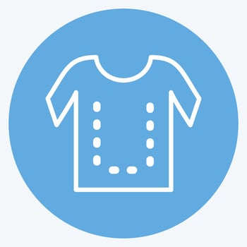 Icon Sewing Lines. suitable for Tailor symbol. blue eyes style. simple design editable. design template vector. simple symbol illustration vector