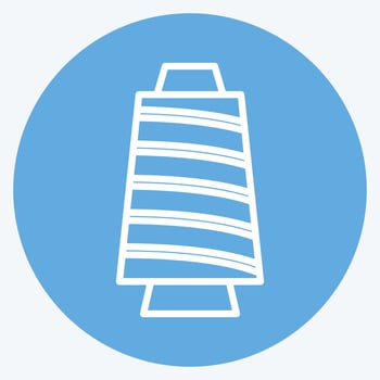 Icon Thread Spool. suitable for Tailor symbol. blue eyes style. simple design editable. design template vector. simple symbol illustration vector