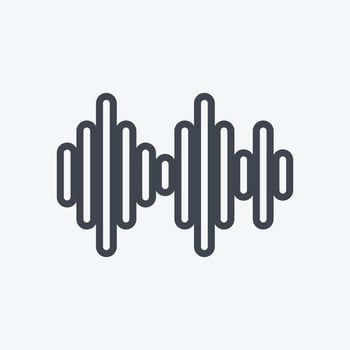 Icon Music Indicator. suitable for music symbol. line style. simple design editable. design template vector. simple symbol illustration vector