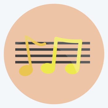 Icon Music Staff. suitable for music symbol. flat style. simple design editable. design template vector. simple symbol illustration vector