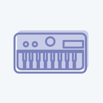 Icon Keyboard. suitable for music symbol. two tone style. simple design editable. design template vector. simple symbol illustration vector