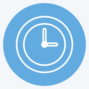 Icon Clock. suitable for party symbol. blue eyes style. simple design editable. design template vector. simple symbol illustration vector