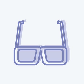 Icon Glasses. suitable for party symbol. vector