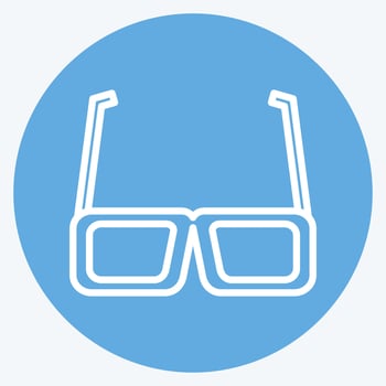 Icon Glasses. suitable for party symbol. blue eyes style. simple design editable. design template vector. simple symbol illustration vector