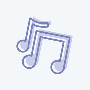 Icon Music. suitable for party symbol. two tone style. simple design editable. design template vector. simple symbol illustration vector