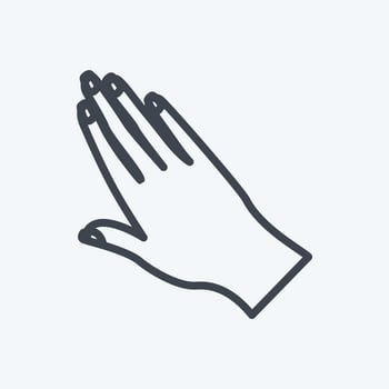 Icon Nailpolish on Hand. suitable for beauty care symbol. line style. simple design editable. design template vector. simple symbol illustration vector