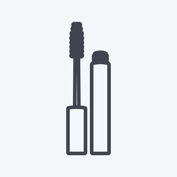Icon Mascara. suitable for beauty care symbol. line style. simple design editable. design template vector. simple symbol illustration vector