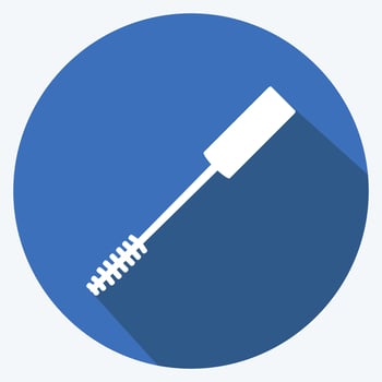 Icon Mascara Brush. suitable for beauty care symbol. long shadow style. simple design editable. design template vector. simple symbol illustration vector