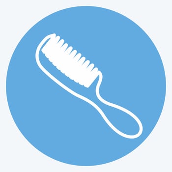 Icon Hairbrush. suitable for beauty care symbol. blue eyes style. simple design editable. design template vector. simple symbol illustration vector