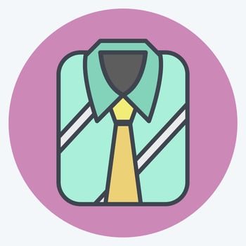 Icon Formal Shirt. suitable for men accessories symbol. color mate style. simple design editable. design template vector. simple symbol illustration vector