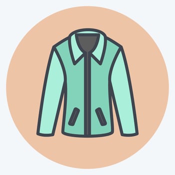 Icon Jacket. suitable for men accessories symbol. color mate style. simple design editable. design template vector. simple symbol illustration vector