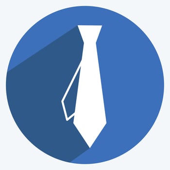 Icon Tie. suitable for men accessories symbol. long shadow style. simple design editable. design template vector. simple symbol illustration vector