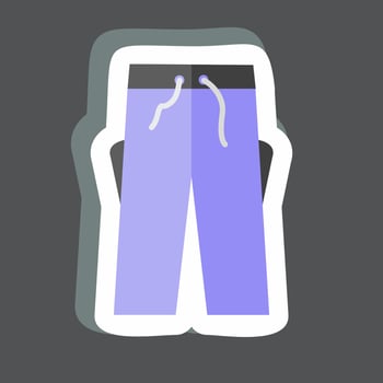 Sticker Trousers. suitable for men accessories symbol. simple design editable. design template vector. simple symbol illustration vector