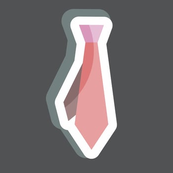 Sticker Tie. suitable for men accessories symbol. simple design editable. design template vector. simple symbol illustration vector