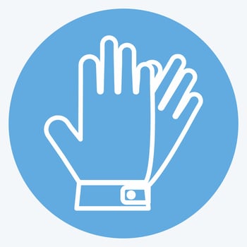 Icon Leather Gloves. suitable for men accessories symbol. blue eyes style. simple design editable. design template vector. simple symbol illustration vector
