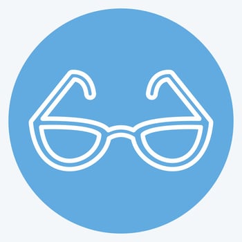 Icon Reading Glasses. suitable for men accessories symbol. blue eyes style. simple design editable. design template vector. simple symbol illustration vector