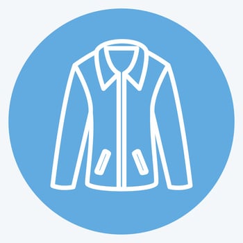 Icon Jacket. suitable for men accessories symbol. blue eyes style. simple design editable. design template vector. simple symbol illustration vector