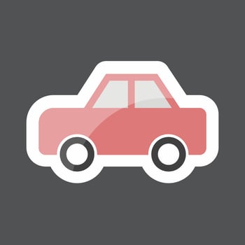 Sticker Toy Car 2. suitable for Toy symbol. simple design editable. design template vector. simple symbol illustration vector