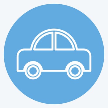 Icon Toy Car 1. suitable for Toy symbol. blue eyes style. simple design editable. design template vector. simple symbol illustration vector