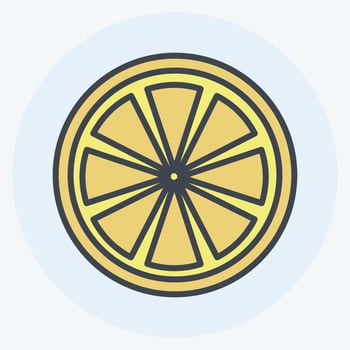Icon Orange. suitable for Fruits and Vegetables symbol. color mate style. simple design editable. design template vector. simple symbol illustration vector