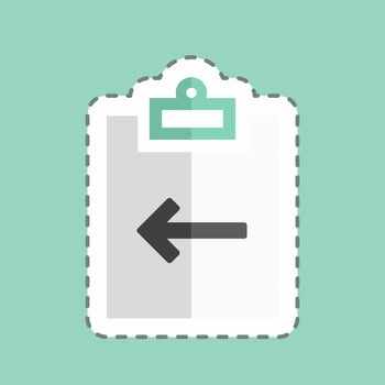 Sticker line cut Assignment Return 1. suitable for Infographics symbol. simple design editable. design template vector. simple symbol illustration vector