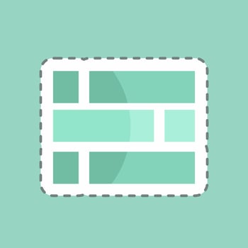 Sticker line cut Dashboard. suitable for Infographics symbol. simple design editable. design template vector. simple symbol illustration vector