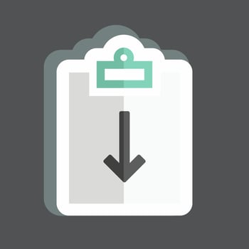 Sticker Assignment Return II. suitable for Infographics symbol. simple design editable. design template vector. simple symbol illustration vector