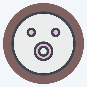 Icon Emoticon Flashed. suitable for Emoticon symbol. color mate style. simple design editable. design template vector. simple symbol illustration vector