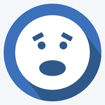 Icon Emoticon Scared. suitable for Emoticon symbol vector